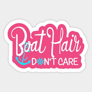 Boat Hair White Sticker